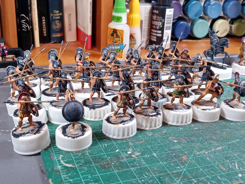 Hoplites awaiting paint