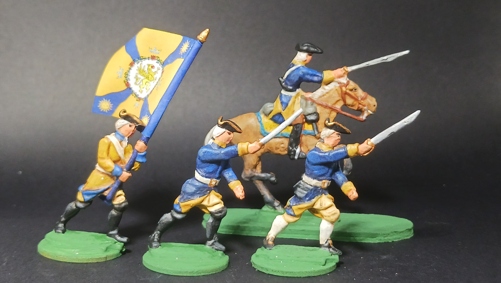 40mm Prince August Seven Years War Officers and Ensign