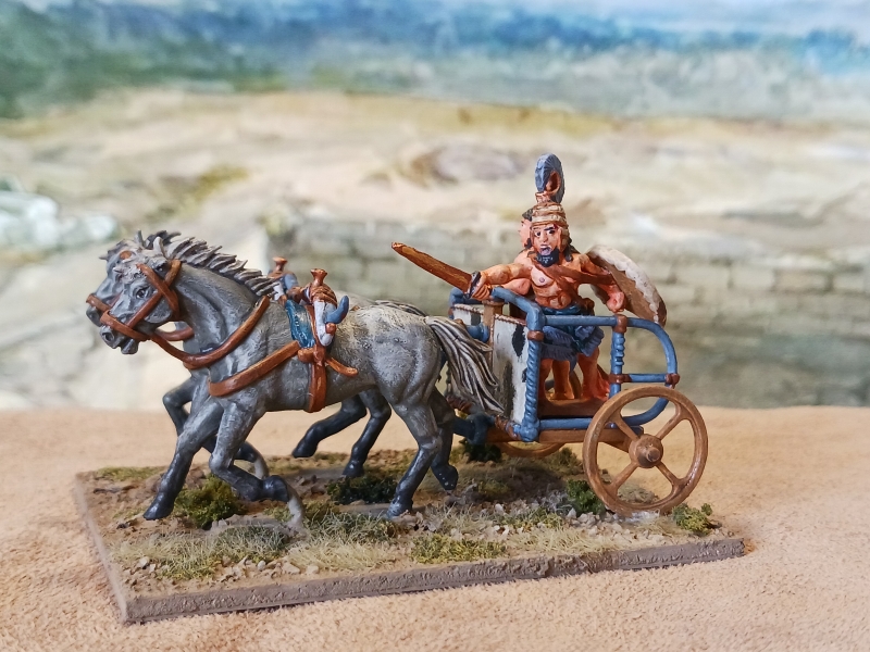 Trojan War Chariot (Wargames Atlantic Chariot with Foundry Crew, 28mm)