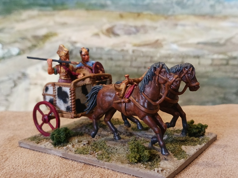 Trojan War Chariot (Wargames Atlantic Chariot with Foundry Crew, 28mm)