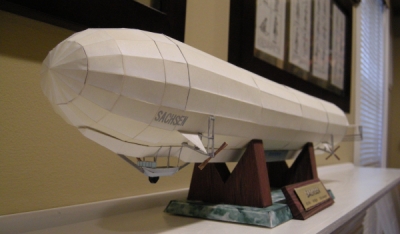 Card Model of DELAG Sachsen (scratch built, 1/250 scale)